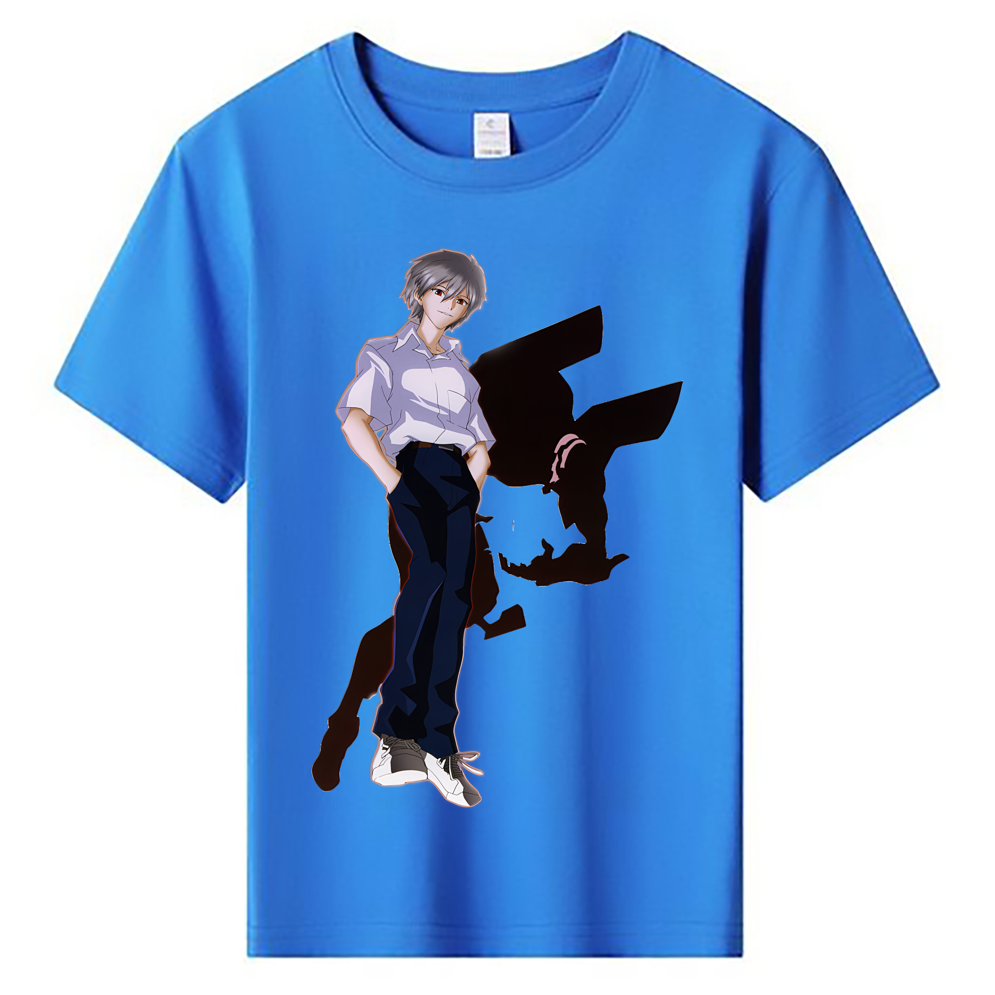 （画像用） EVA 新世紀エヴァンゲリオン 綿100％キッズTシャツ（フロントプリント）